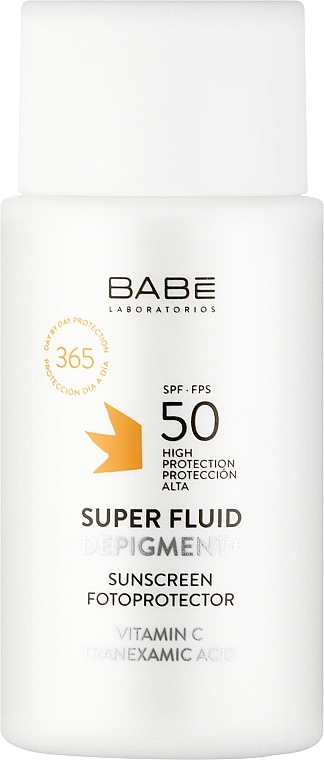 Fluid przeciwsłoneczny SPF 50 - Babe Laboratorios Sun Protection Super Fluid Depigment+ SPF50 — Zdjęcie N1