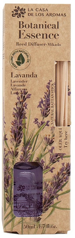 Dyfuzor zapachowy Lawenda - La Casa de Los Aromas Botanical Essence Reed Diffuser Lavender — Zdjęcie N1