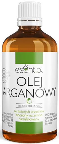 Nierafinowany olej arganowy 100% ze świeżych orzechów - Esent — Zdjęcie N1