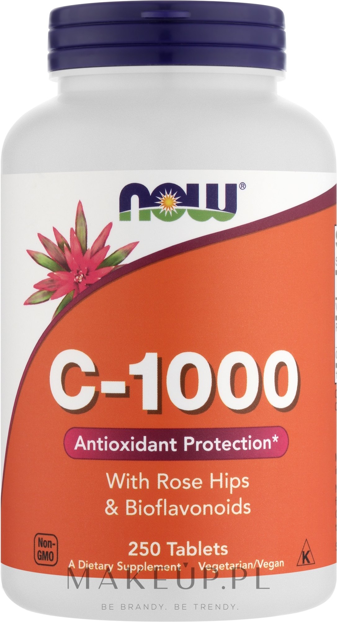 Witamina C-1000 o przedłużonym uwalnianiu + dzika róża - Now Foods Antioxidant Protection C-1000 With Rose Hips Tablets — Zdjęcie 250 szt.