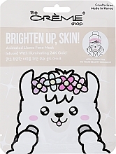 Maseczka do twarzy - The Creme Shop Brighten Up Skin! Animated Llama Face Mask — Zdjęcie N1