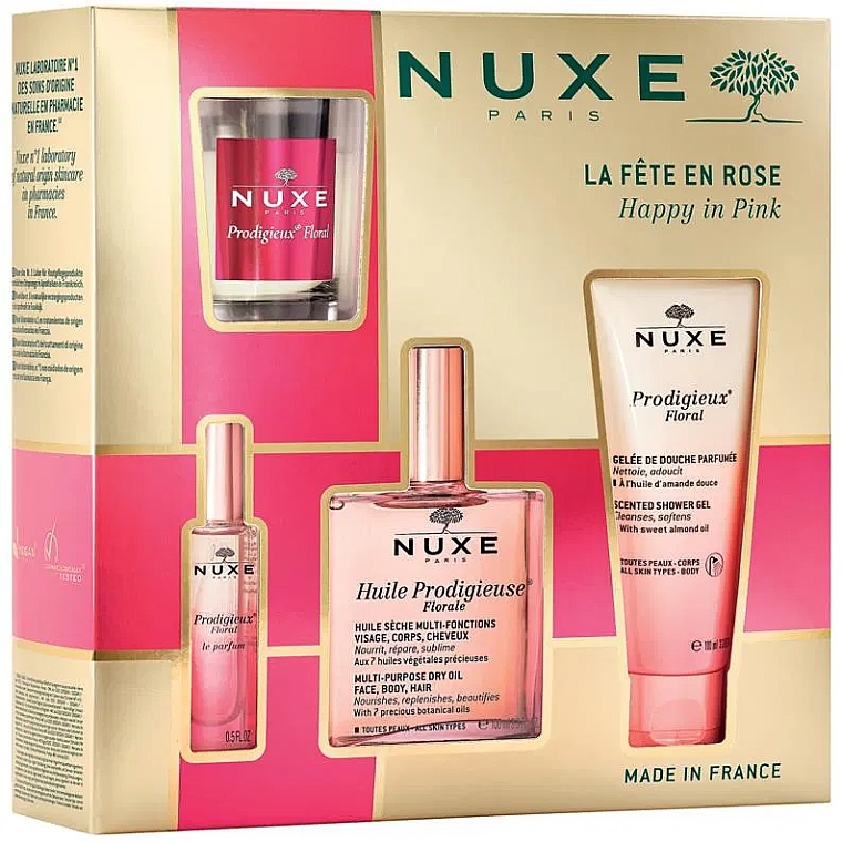 Nuxe Prodigieux Floral - Zestaw (perf/15ml + oil/100ml + sh/gel/100ml + candle/60g) — Zdjęcie N1