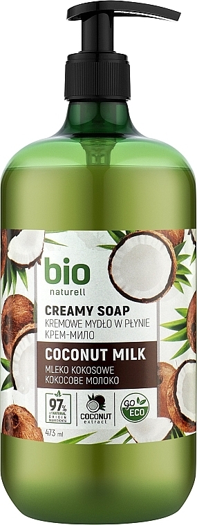 Kremowe mydło Mleczko kokosowe - Bio Naturell Coconut Milk Creamy Soap — Zdjęcie N1