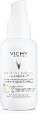 Kup PRZECENA! Fluid przeciw fotostarzeniu skóry do twarzy SPF 50+ - Vichy Capital Soleil UV-Age Daily SPF 50+ *