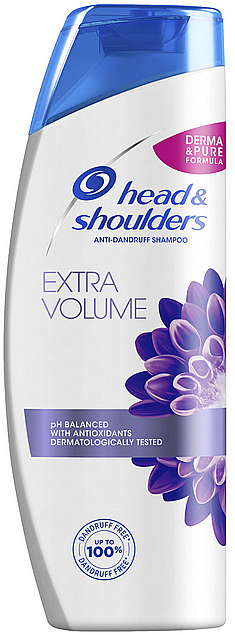 Rewitalizujący szampon do włosów z organiczną oliwą z oliwek - Head & Shoulders Extra Volume Shampoo — Zdjęcie N1