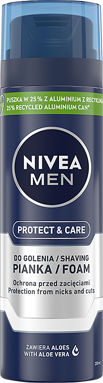 Ochronna pianka do golenia - NIVEA MEN Protect & Care Protecting Shaving Foam — Zdjęcie N1