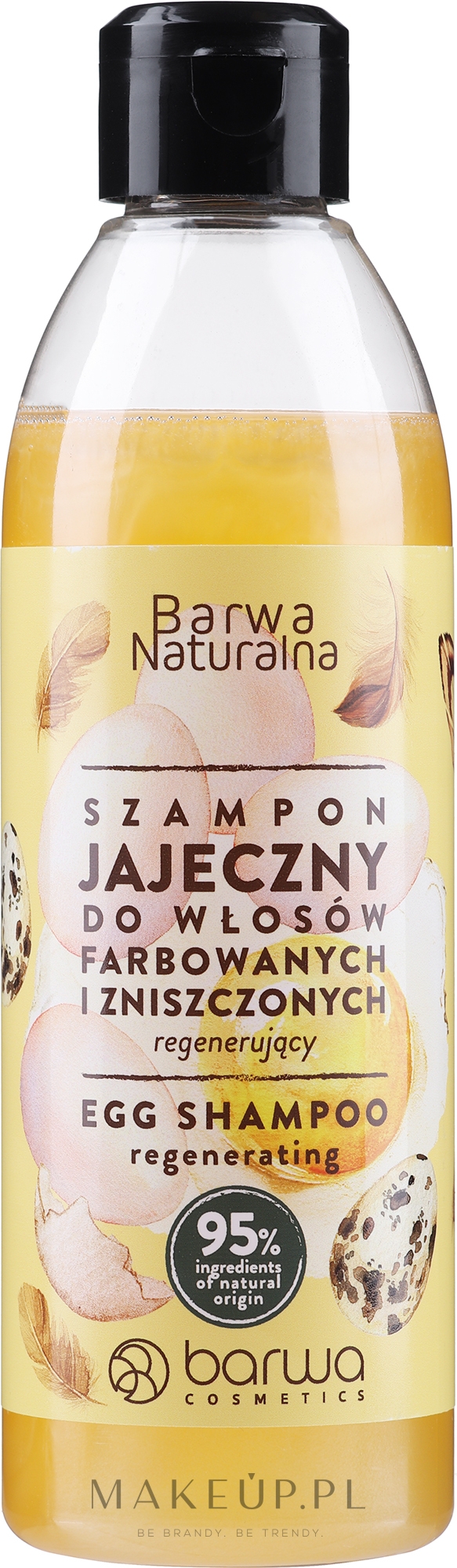 Regenerujący szampon jajeczny z kompleksem witamin - Barwa Naturalna Egg Shampoo With Vitamin Complex — Zdjęcie 300 ml