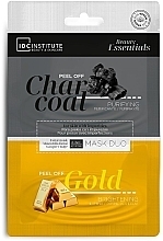 Kup Podwójna maska z czarną glinką i złotem - IDC Institute Face Mask Duo Charcoal & Gold Peel Off
