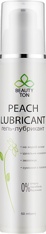 Naturalny nawilżający lubrykant bez silikonu - Beauty TON Peach Lubricant — Zdjęcie N1