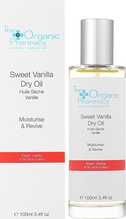 Suchy olejek do twarzy, ciała i włosów Słodka Wanilia - The Organic Pharmacy Sweet Vanilla Dry Oil — Zdjęcie N2