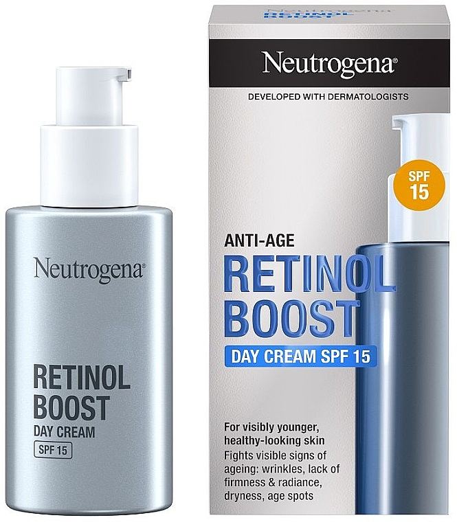 Krem do twarzy na dzień - Neutrogena Anti-Age Retinol Boost Day Cream SPF 15