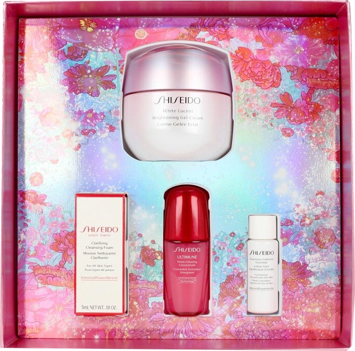 Zestaw - Shiseido White Lucent Beauty Blossoms Holiday Kit (f/cr/50ml + f/foam/5ml + f/softner/7ml + conc/10ml) — Zdjęcie N3