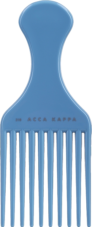Grzebień do włosów 219, niebieski - Acca Kappa Pettine Afro Basic — Zdjęcie N1