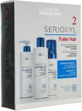 Kup Zestaw kosmetyków zagęszczających do włosów farbowanych i cienkich - L'Oreal Professionnel Serioxyl Anti-Thinning Program Coloured, Thinning Hair (shm 250 ml + cond 250 ml + mousse 125 ml)