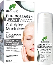 Kup Przeciwzmarszczkowy krem ​​do twarzy z czarną perłą - Dr Organic Pro Collagen Plus+ Anti Aging Moisturiser With Black Pearl