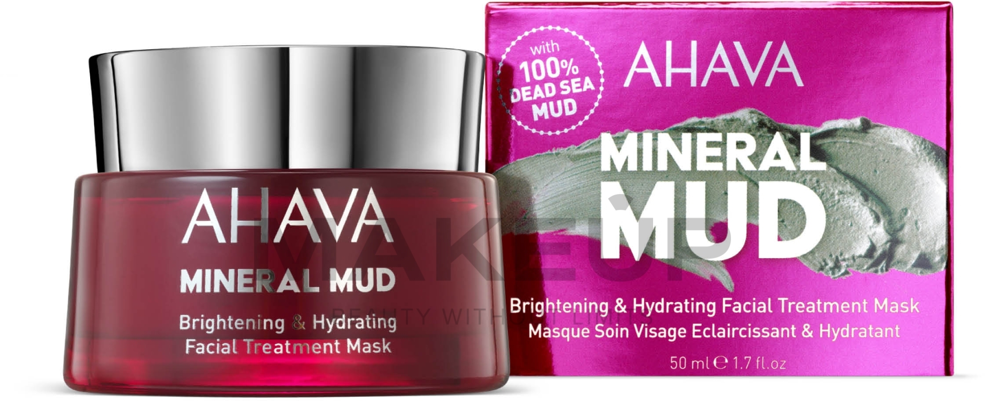 Rozjaśniająco-nawilżająca maska do twarzy - Ahava Mineral Mud Brightening & Hydrating Facial Treatment Mask — Zdjęcie 50 ml