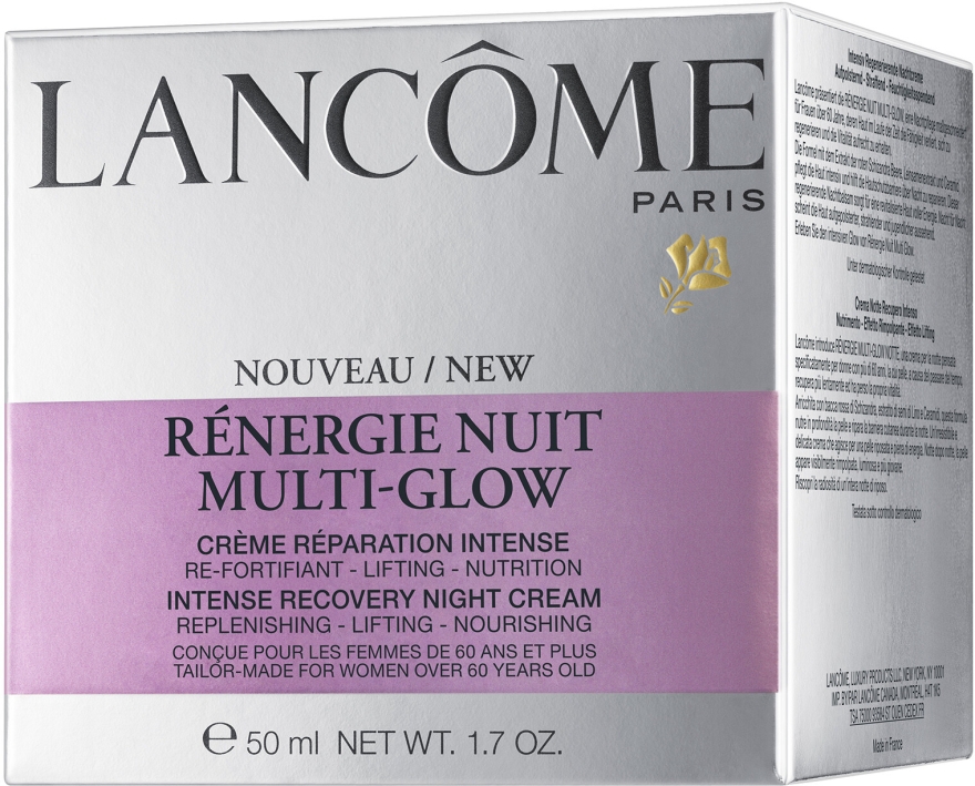 Przeciwzmarszczkowy krem regenerujący do twarzy na noc - Lancome Renergie Nuit Multi-Glow Cream — Zdjęcie N4