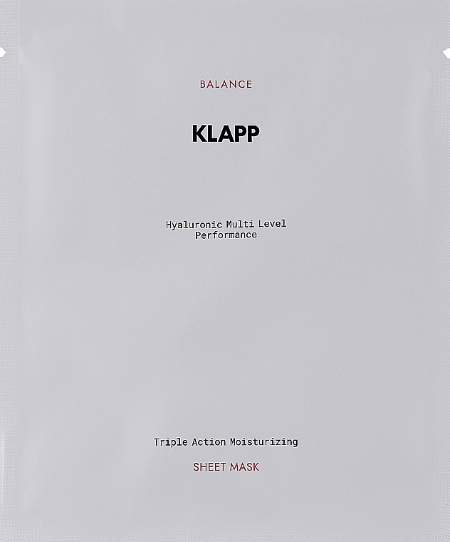 Maska na twarz - Klapp Triple Action Moisturizing Sheet Mask — Zdjęcie N2