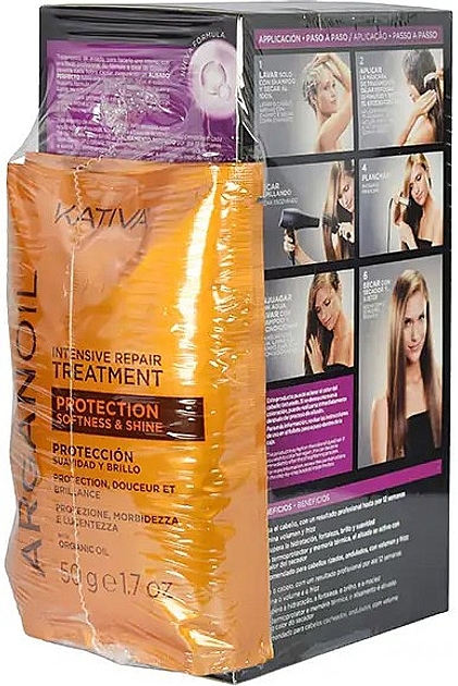 Zestaw - Kativa Keratin Xpress Brazilian Hair (shm/50ml+cond/30ml+mask/150ml+treathment/50ml*2)  — Zdjęcie N2