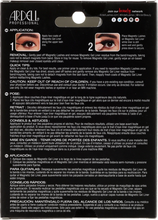 Zestaw - Ardell Magnetic Lash & Liner Lash Demi Wispies (eye/liner 2 g + lashes 2 pc) — Zdjęcie N2
