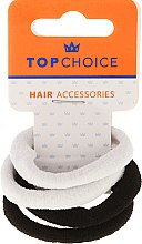 Kup Gumki do włosów, 4 szt., białe + czarne - Top Choice