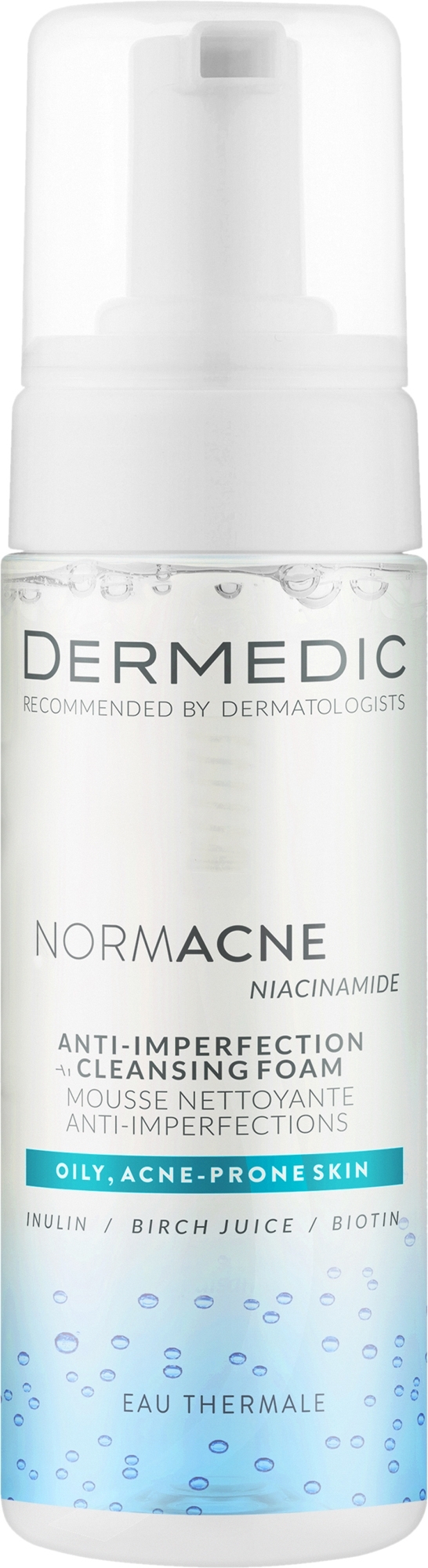 Oczyszczająca pianka do twarzy - Dermedic Normacne Anti-Imperfection Cleansing Foam — Zdjęcie 170 ml