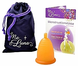 Kubeczek menstruacyjny, rozmiar L, pomarańczowy - MeLuna Classic Menstrual Cup Ball — Zdjęcie N1