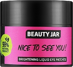 PRZECENA! Rozjaśniające płatki pod oczy w płynie - Beauty Jar Nice To See You Brightening Liquid Eye Patches  * — Zdjęcie N2