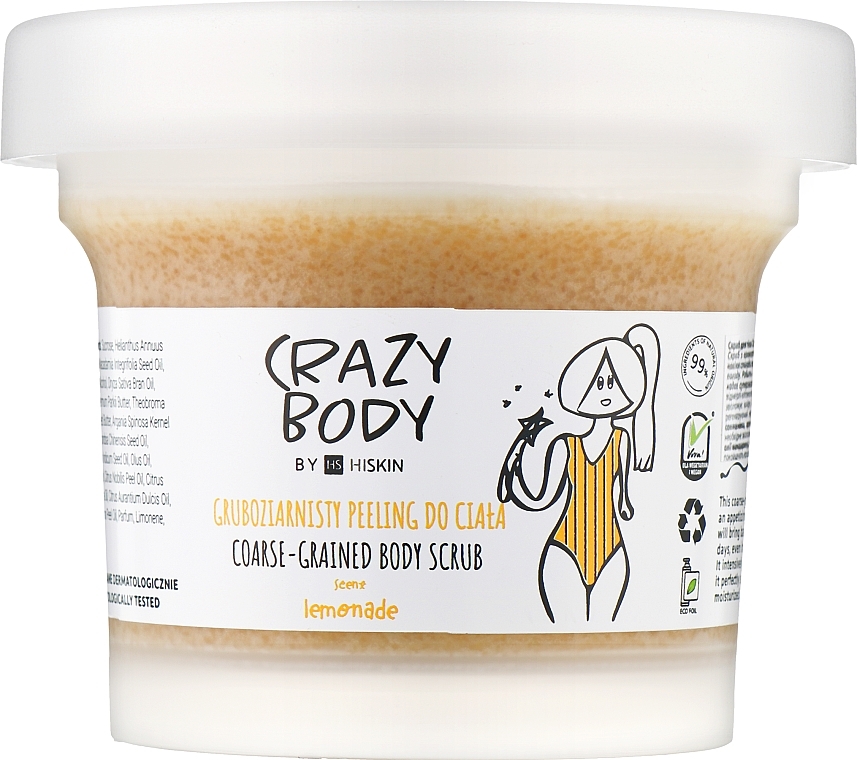 Gruboziarnisty peeling do ciała Lemonade - HiSkin Crazy Body Coarse Grained Body Scrub Lemonade — Zdjęcie N1