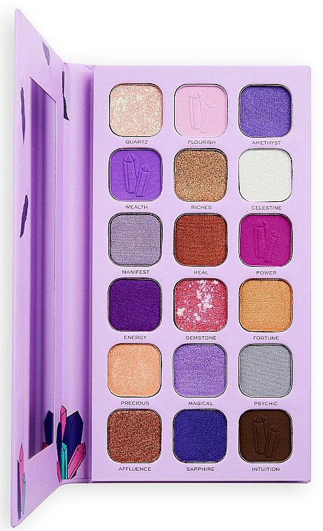 Paleta cieni do powiek - I Heart Revolution Book Of Spells Eyeshadow Palette Fortunes And Crystals — Zdjęcie N3