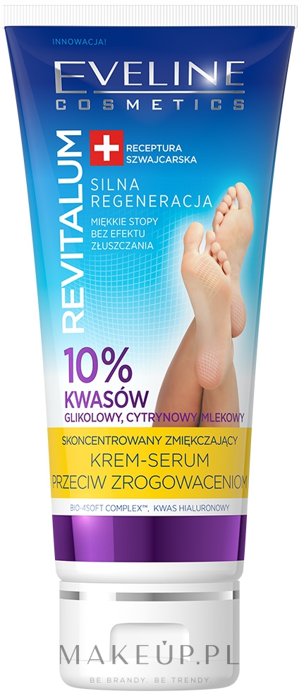 Skoncentrowany zmiękczający krem- serum do stóp przeciw zrogowaceniom - Eveline Cosmetics Revitalum — Zdjęcie 75 ml