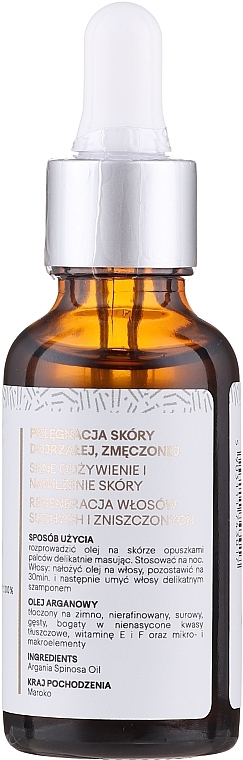 WYPRZEDAŻ Olej arganowy - Natur Planet Argan Oil 100% * — Zdjęcie N2