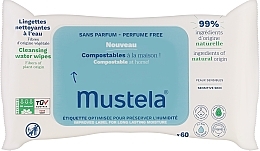 Kup Chusteczki oczyszczające dla niemowląt, bezzapachowe - Mustela Compostable Unscented Cleansing Wipes