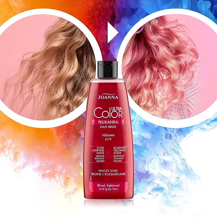 Różowa płukanka do włosów - Joanna Ultra Color System — Zdjęcie N5