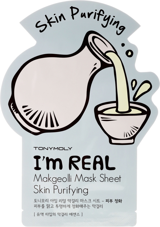 Maseczka do twarzy na tkaninie Makgeolli - Tony Moly I'm Real Makgeolli Mask Sheet