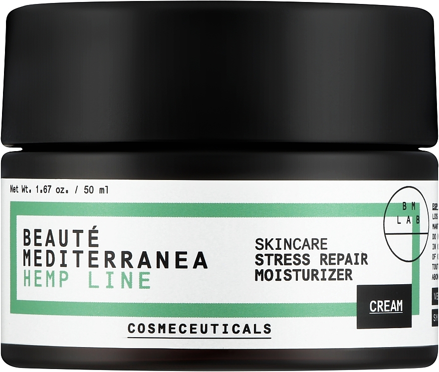 Supernawilżający krem do twarzy - Beaute Mediterranea Hemp Line Cream Super Green Moisturizer — Zdjęcie N1