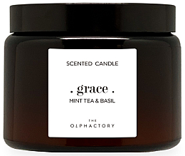 Świeca zapachowa w słoiku - Ambientair The Olphactory Mint Tea & Basil Scented Candle — Zdjęcie N2