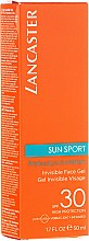 Kup Wodoodporny żel matujący do twarzy - Lancaster Sun Sport Invisible Face Gel SPF30