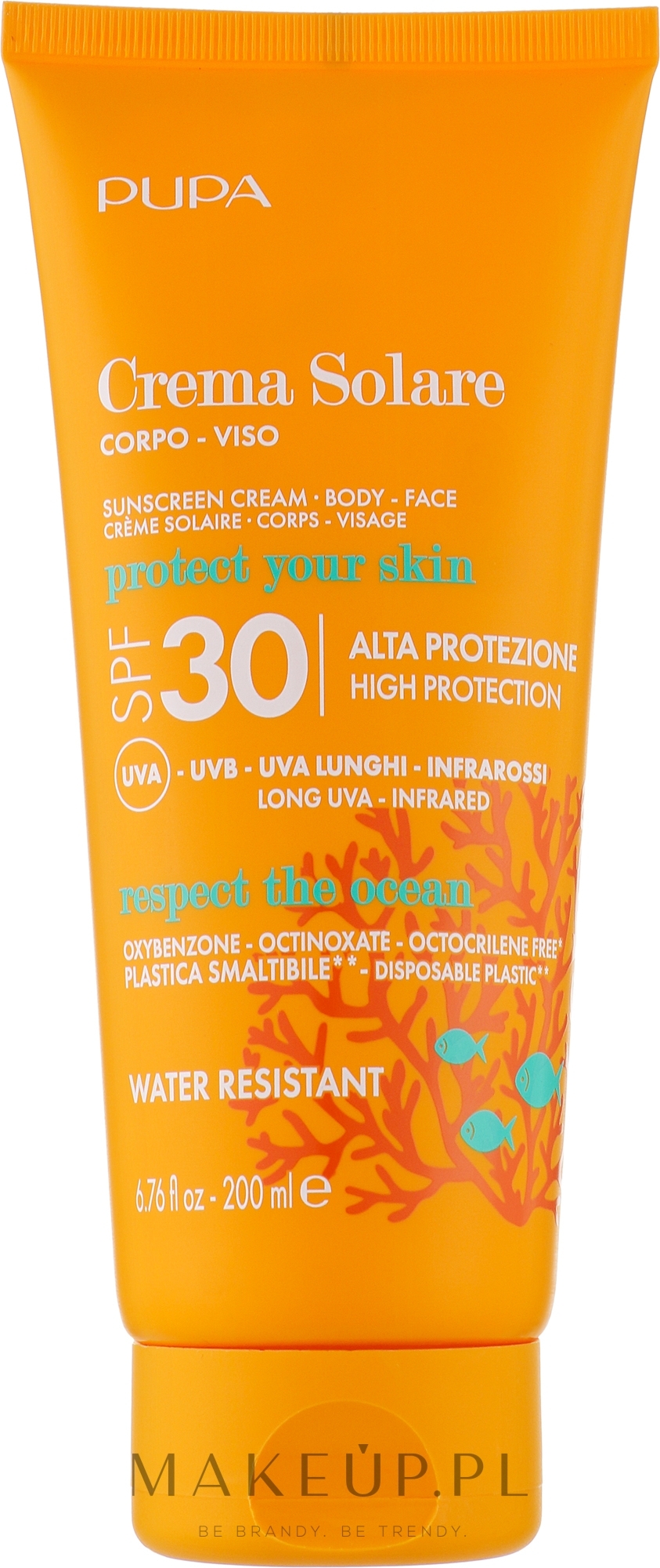 Filtr przeciwsłoneczny SPF 30 - Pupa Sunscreen Cream — Zdjęcie 200 ml