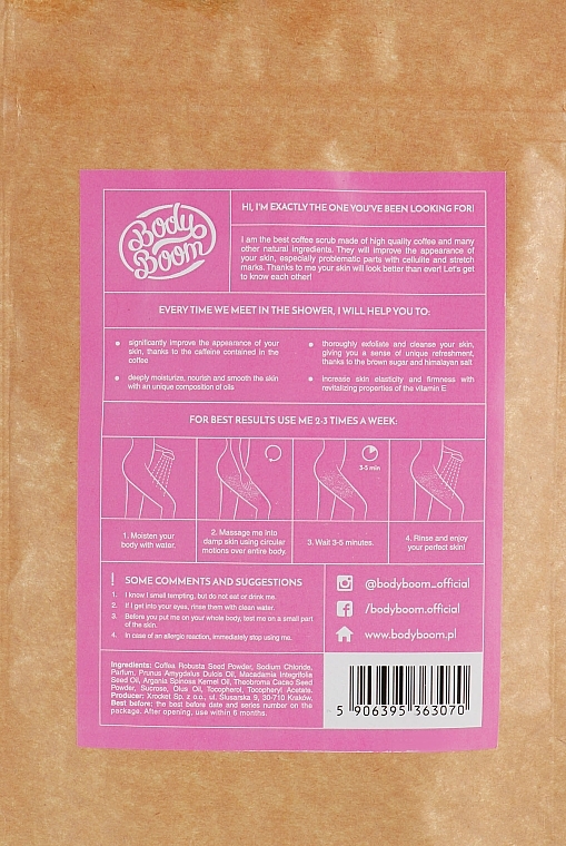 Peeling kawowy - BodyBoom Coffee Scrub Original — Zdjęcie N4