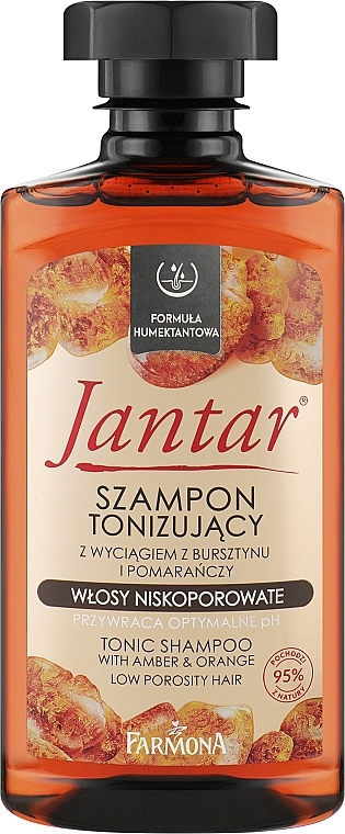 Szampon tonizujący z ekstraktem z bursztynu i pomarańczy - Farmona Jantar Toning Shampoo — Zdjęcie N1