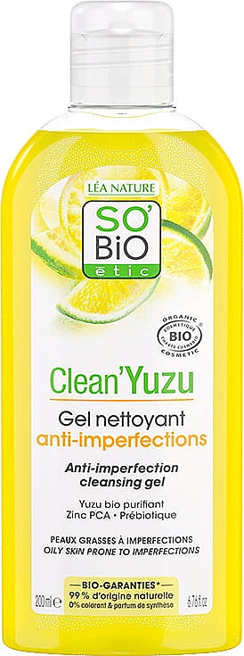 Żel do mycia twarzy - So'Bio Etic Clean'Yuzu Cleansing Gel — Zdjęcie N1