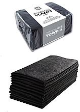 Czarne ręczniki, 50 szt. - Goldwell Easy Dry — Zdjęcie N2