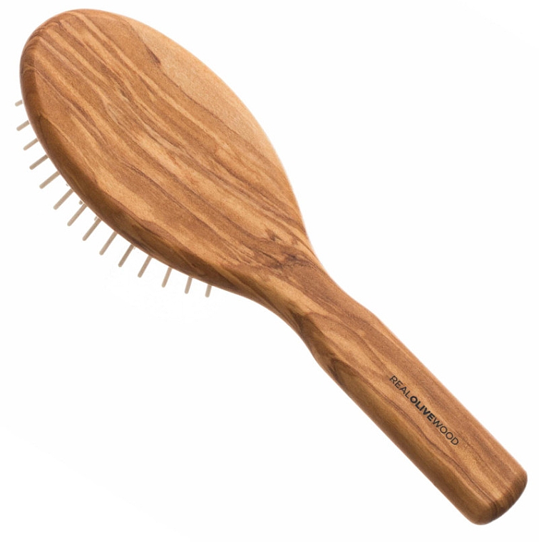 Antystatyczna szczotka do włosów z drewna oliwnego - Hydrea London Olive Wood Anti-Static Hair Brush — Zdjęcie N2