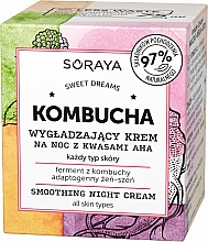 Wygładzający krem ​​na noc z kwasami AHA - Soraya Kombucha Smoothing Night Cream — Zdjęcie N1