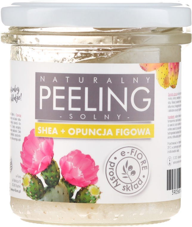 Naturalny peeling solny Shea + opuncja figowa - E-Fiore — Zdjęcie N1