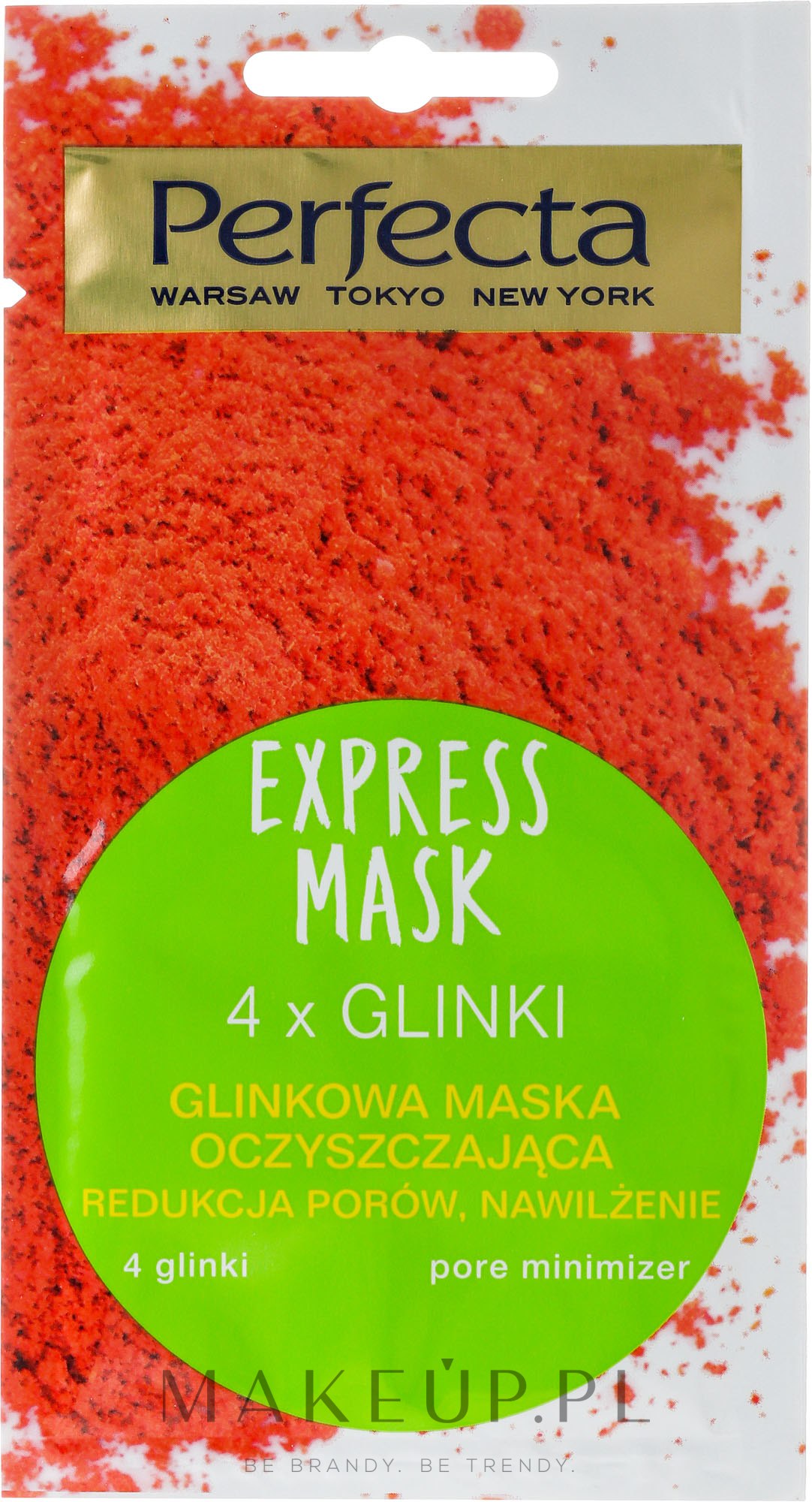 Glinkowa maska oczyszczająca Redukcja porów i nawilżenie - Perfecta Express Mask — Zdjęcie 8 ml