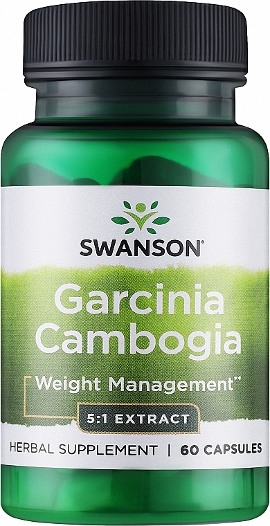 Suplement diety Garcinia Cambogia Extract, 80 mg - Swanson Garcinia Cambogia 5:1 Extract — Zdjęcie N1