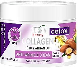 Kup Krem kolagenowy Detox z Q10 i olejem arganowym - Victoria Beauty Collagen Q10 & Argan Oil 40-55 Age