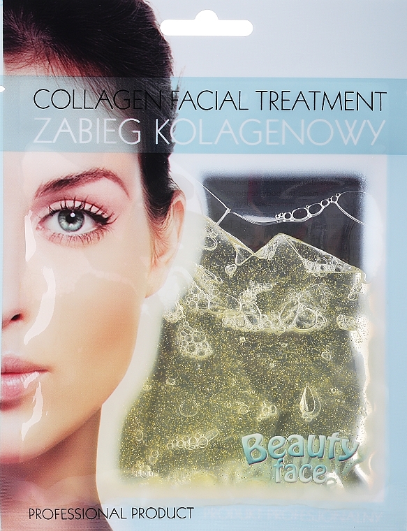 PRZECENA! Maska kolagenowa z cząstkami złota - Beauty Face Collagen Hydrogel Mask * — Zdjęcie N1